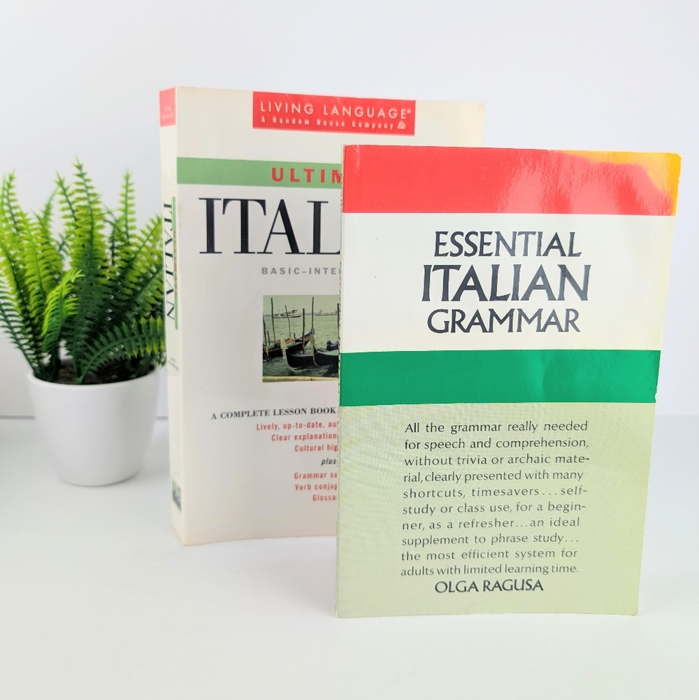Italian Language Grammar Books Set Of 2. 1lb 7.6oz